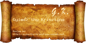 Gyimóthy Krisztina névjegykártya
