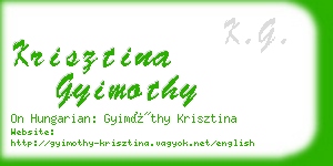 krisztina gyimothy business card